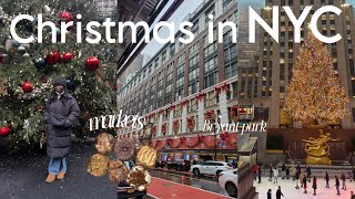 Christmas in NYC 🎄 Bryant Park Winter Village, Holiday Market & Rockefeller Tree