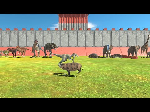 CARNIVORE DINOSAURS VS MODERNS MAMMALS + REPTILES + ANCIENT HUMANS - Animal Revolt Battle Simulator