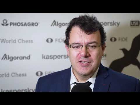 Jerusalem Grand Prix 2019 Round 1, Game 1. Interview with Emil Sutovsky