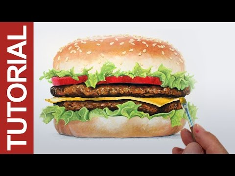 How to Paint a Realistic Hamburger