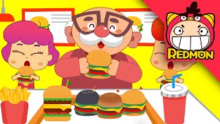 Hamburger Song | Food songs | Nursery rhymes | REDMON