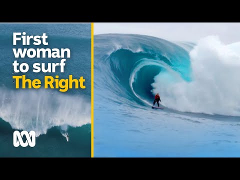 First woman to surf 'The Right' break off Walpole on WA's south coast | 7.30 | ABC Australia