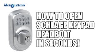 How to Open Schlage Keypad Deadbolt in Seconds! | Mr. Locksmith™ Video