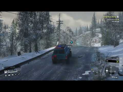 Snowrunner exploring White Valley Alaska in a JEEP