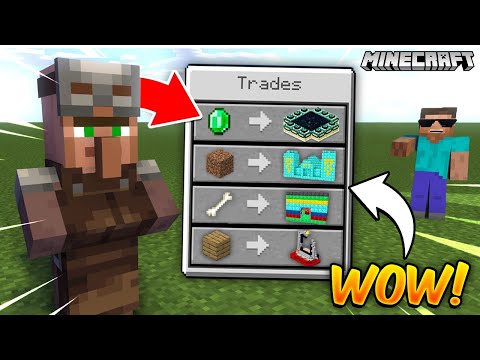 Minecraft but Villagers trade OP STRUCTURES...