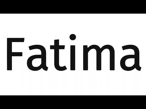 How to pronounce Fatima?(CORRRECTLY)