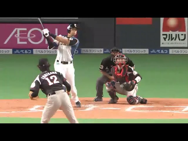 【6回裏】先制点はファイターズ･大谷のバットから!! 2015/4/14 F-M