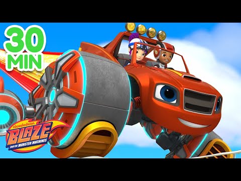 Blaze's Best Rescues & Adventures w/ AJ! | 30 Minute Compilation | Blaze and the Monster Machines