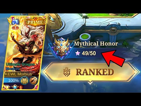 HOW TO REACH MYTHICAL GLORY USING MOSKOV ONLY IN SOLO RANKED GAME! VERY HIGH WINRATE IN SOLO!
