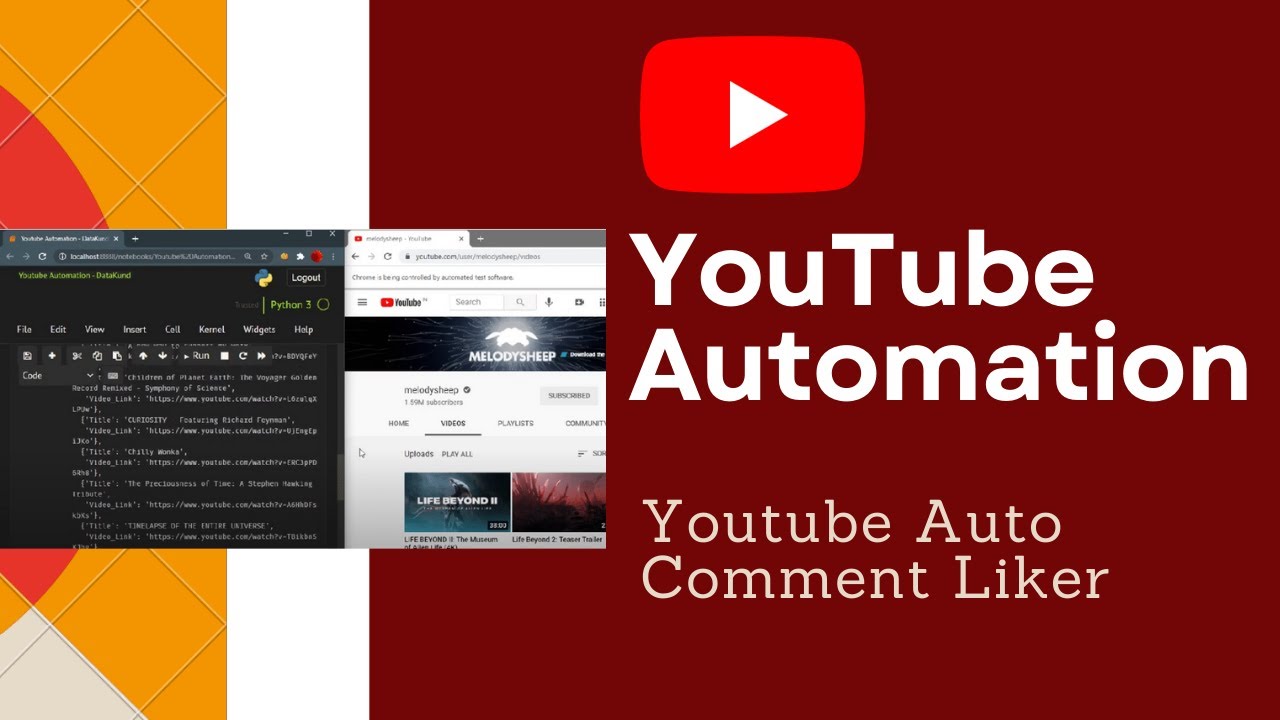Youtube Auto Comment Liker | Youtube Automation -Python,DataKund