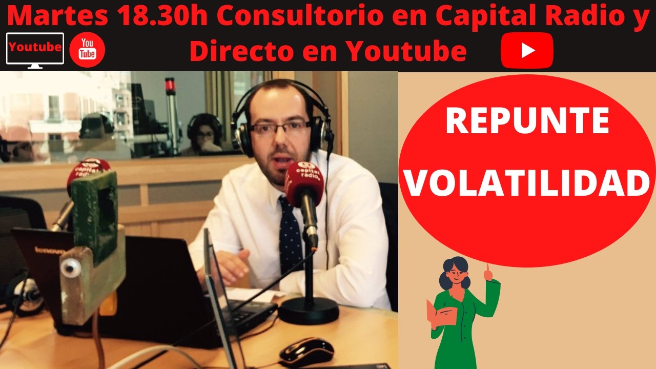 🔴 REPUNTE VOLATILIDAD 👉🏽 Consultorio de BOLSA Capital Radio 📻 martes 23 de junio con David Galán