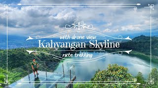 Beautiful Kahyangan Skyline | Trekking With Drone View | Telaga Menjer | Dieng Wonosobo