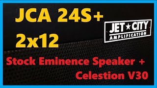 Video thumbnail for New cab day : Jet City 2x12 JCA24s+   Stock eminence + V30 - High Gain by RiffsNReviews