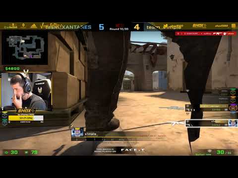 xantares peek vs s1mple & shox !! s1mple tilted