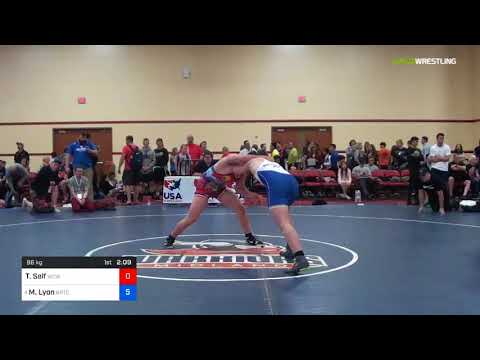 2018 Marine Corps US Open/UWW Junior Freestyle 86 Rnd Of 32 - Tyler Self (WCWC) Vs. Max Lyon (BRTC