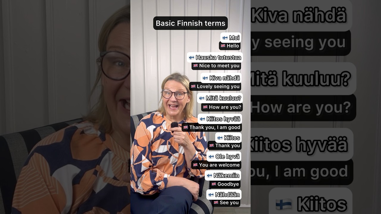 Learn these basic terms in Finnish 🙋🏼‍♀️🇫🇮 #finnishlanguage #finnishteacher