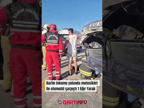 💥 Bartın-İnkumu yolunda motosiklet ile otomobil çarpıştı 1’i ağır 4 yaralı #bartın #kaza