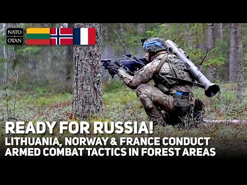 Ready for Russia! Lithuania, Norway & France Conduct Armed Combat Tactics in Forest Areas