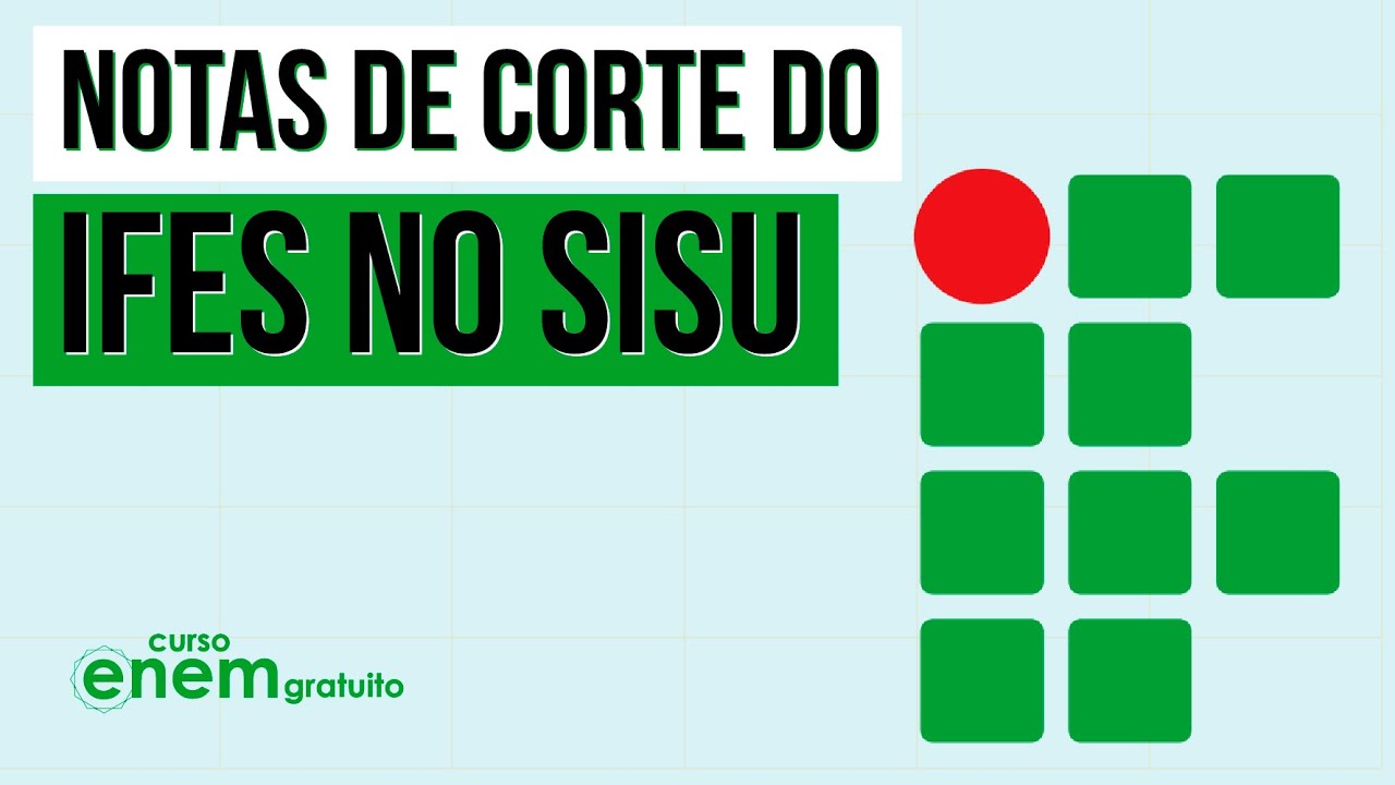 NOTAS DE CORTE DO IFES NO SISU | SISU 2022