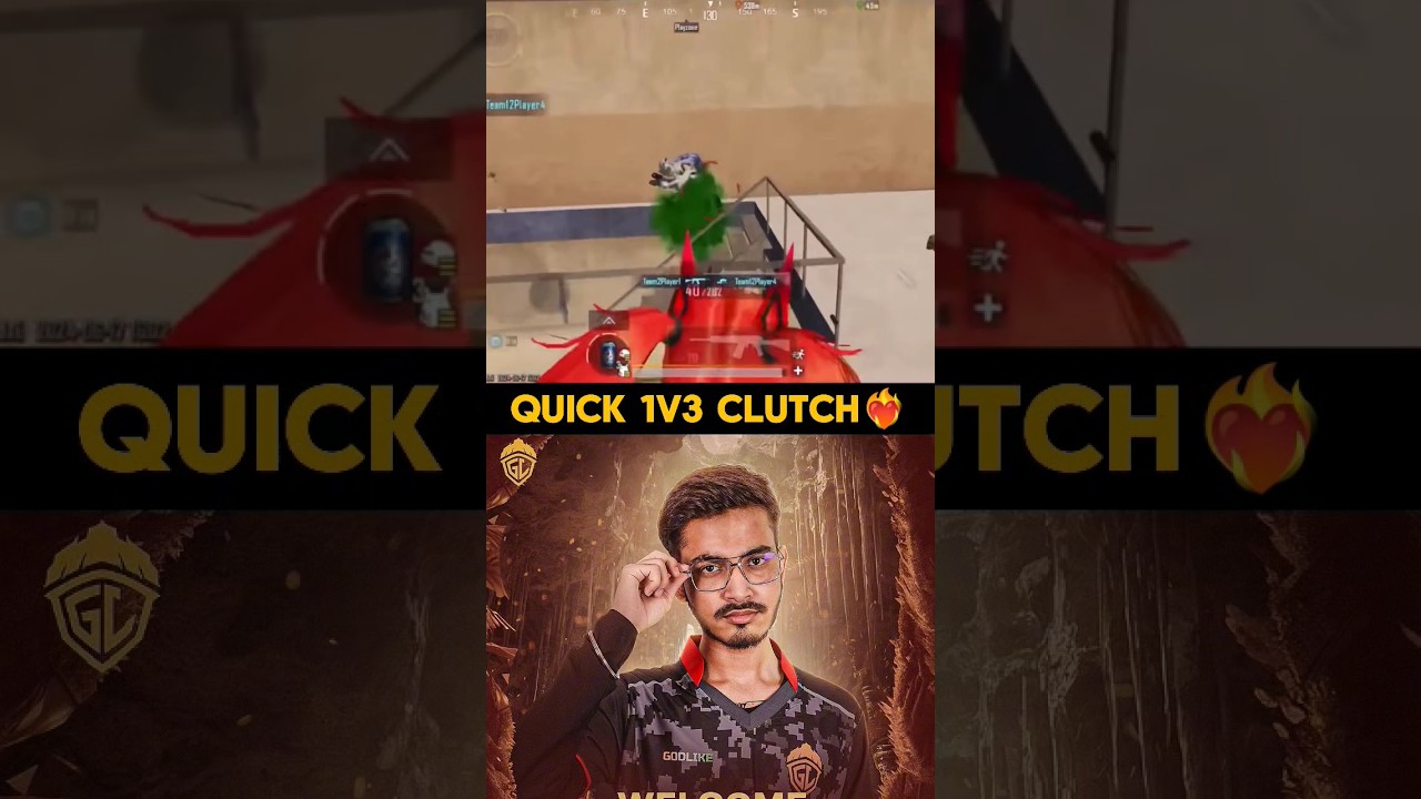 Godl Admino Quick 1v3 Clutch ❤️‍🔥 #shorts #admino #bgmi #viral