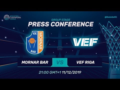 Mornar Bar v VEF Riga - Press Conference - Basketball Champions League 2019-20