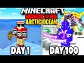 I Survived 100 Days in the ARCTIC OCEAN on Hardcore Minecraft.. Here's What Happened..