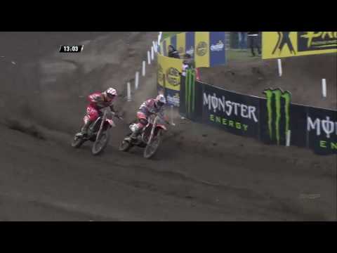 MXGP of Europe Jeffrey Herlings passes Romain Febvre and Gajser