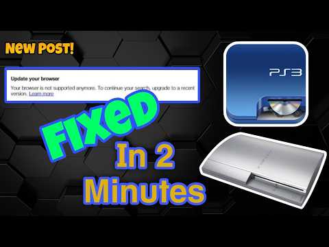 Update Your PS3 (CFW) Internet Browser Fixed In 2 Minutes #ps3
