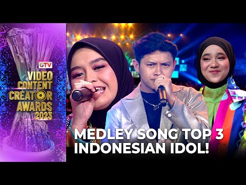 MEDLEY SONG! - Top 3 Indonesian Idol 2023 | VIDEO CONTENT CREATOR AWARDS 2023