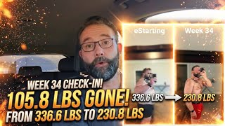 100 LBS GONE: 34 Weeks of Retatrutide (336 lbs ➞ 230 lbs)