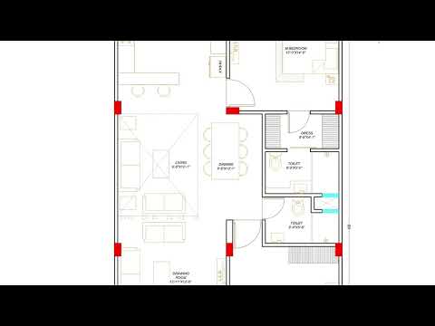 27x 68 2D house plan with 2 car parking 2BHK jks architects #floorplan