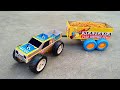How To Make Matchbox Tractor Trolley At Home DIY Tractor Science Project Mini Tractor Toy