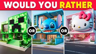 Would You Rather...? Build Your LUXURY Dream House 🤑🏰🌈💖 Daily Quiz