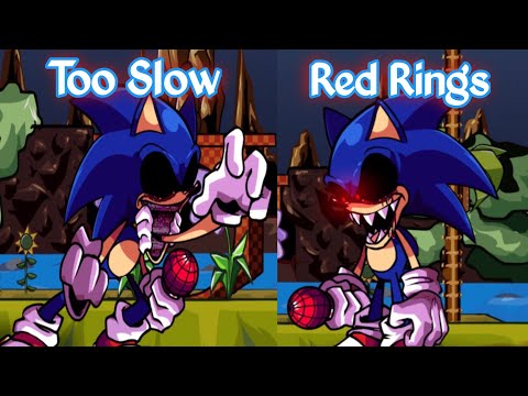 Sonic gets a  new look? FNF Sonic.EXE Zero Version Remake Vs Sonic.EXE Fanmade Too Slow Vs Red Rings