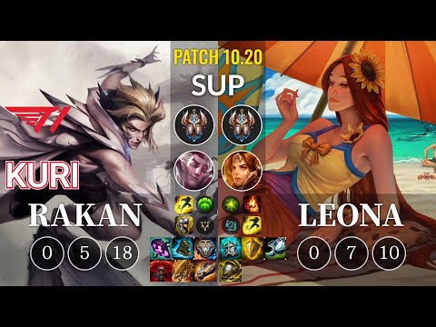 T1 Kuri Rakan vs Leona Sup - KR Patch 10.20
