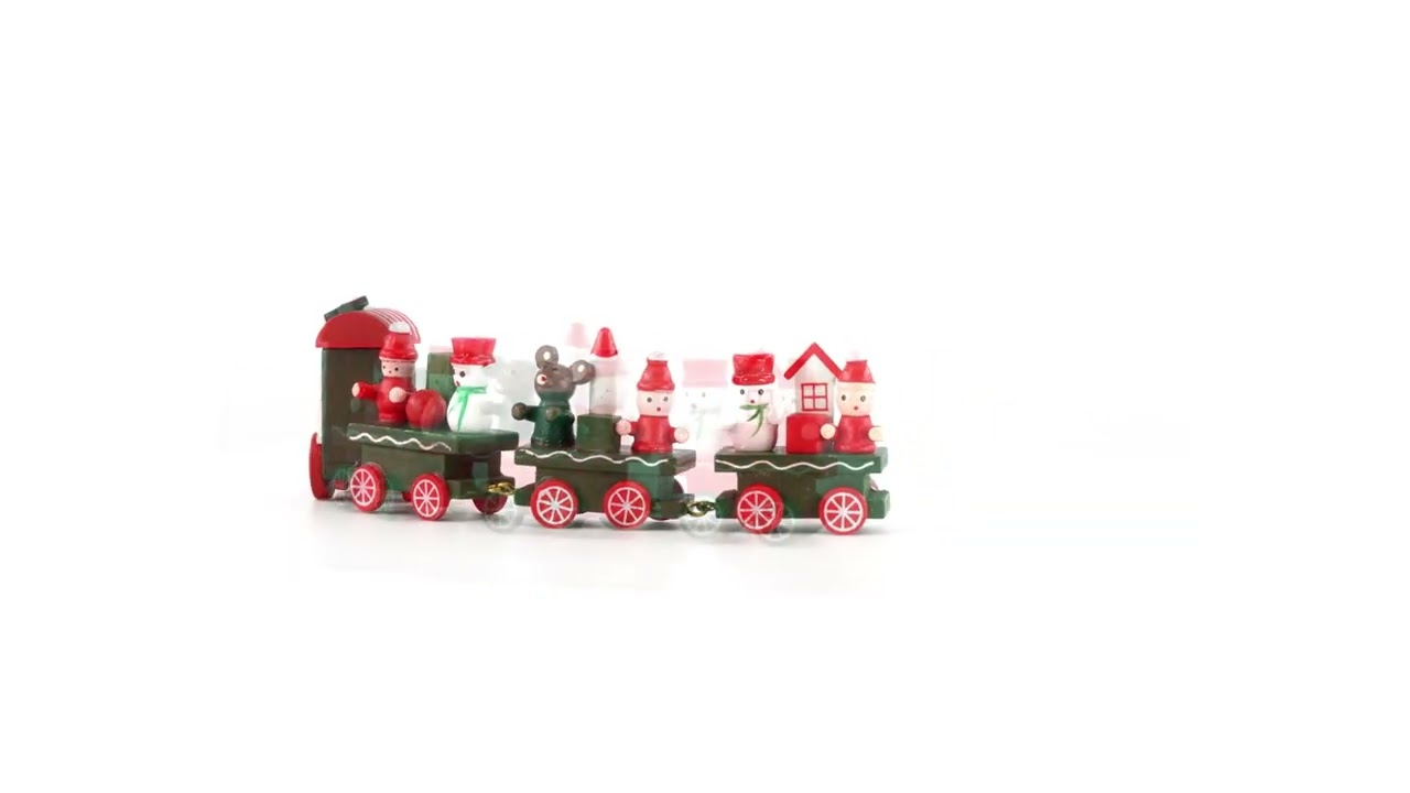 Wooden Christmas Train Decoration