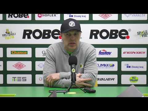 Trenéři Viktor Ujčík a Roman Stantien po zápase Vsetín - Jihlava 1:4