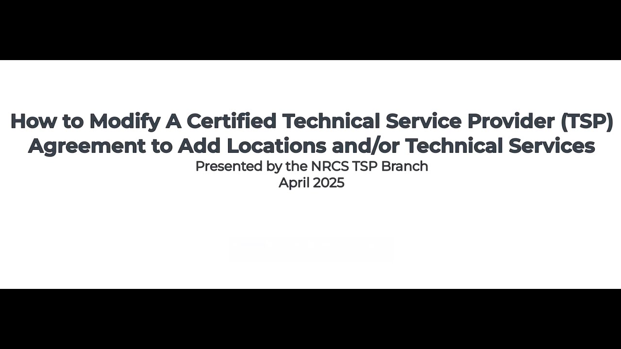 Modifying a Technical Service Providers (TSP) Application Step by Step