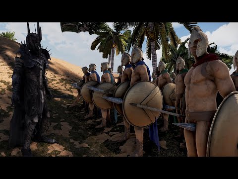Dark Lord Sauron vs 300 Spartans | Ultimate Epic Battle Simulator 2 | UEBS2