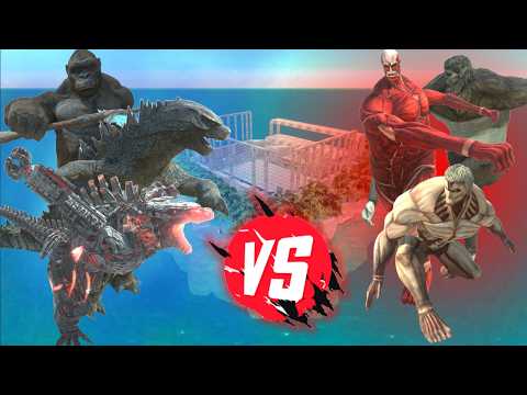 Godzilla Monsterverse vs Attack on Titan - Monster Battle ARBS