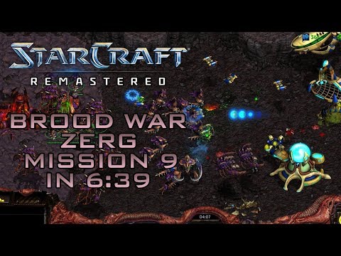 StarCraft Remastered Brood War Zerg Mission 9: The Reckoning (Speedrun / Walkthrough)