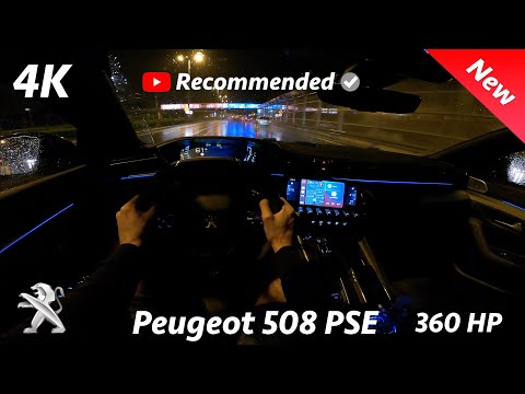 Peugeot 508 PSE 2021 - Night POV & FULL review in 4K | Peugeot LED Headlights & Night Vision test