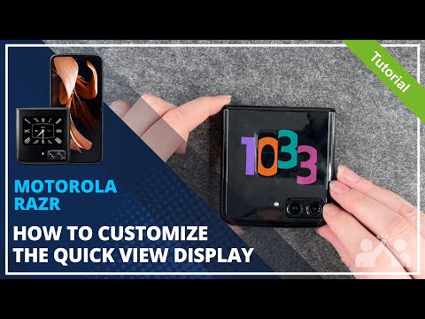 Motorola Razr - How to customize the quick view display • 📱 • 👨🏼‍💻 • ⬇️ • Tutorial
