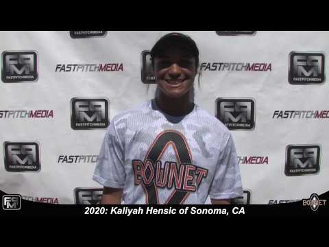 2020 Kaliyah Hensic Shortstop and Second Base Softball Skills Video - Bownet