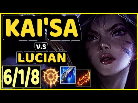 FREEZE (KAI'SA) vs LUCIAN - 6/1/8 KDA BOTTOM ADC GAMEPLAY - EUW Ranked GRANDMASTER