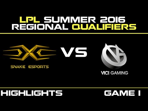 SS vs VG Game 1 Highlights Tencent LPL Summer Regional Qualifier 2016 - Snake Esports vs Vici Gaming