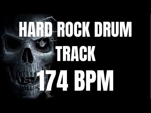 FREE HARD ROCK DRUM TRACK 174 BPM (Includes midi file)