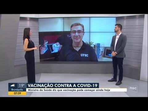 Entrevista sobre aplicação e utilidade das vacinas aprovadas - Bom dia SC   NSCTV 18 Jan 2021