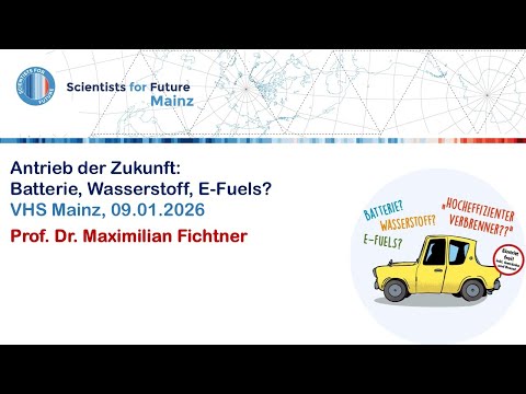 Antrieb der Zukunft: Batterie, Wasserstoff, E-Fuels? Mit Prof. Max Fichtner
