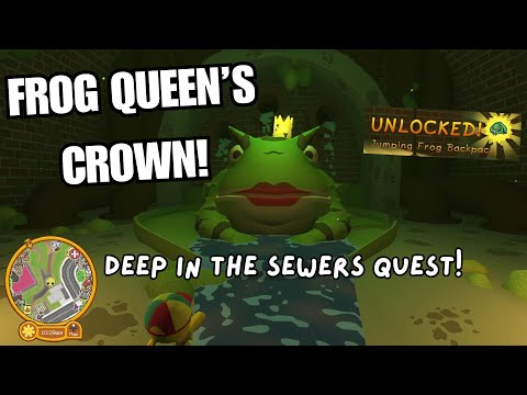 UNLOCK JUMPING FROG BACKPACK! 4 FROG SEWER LOCATIONS! Frog Queen's Crown! Wobbly Life Sewer Update